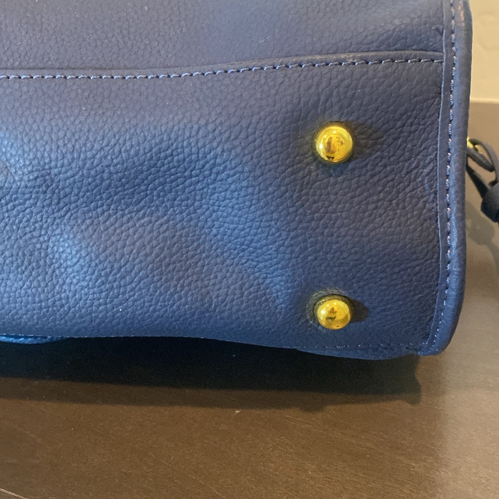 IMAN blue leather purse - Picture 5 of 8